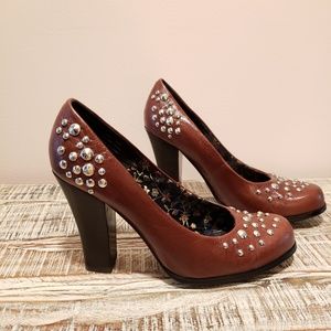 Baci Heels Brown Leather
